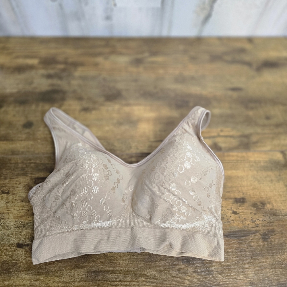 Bali Tan Wireless Bra Womens Size Large